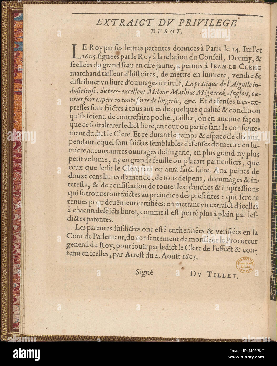 La pratique de l'aiguille, la page 4 (verso) rencontré DP358157 Banque D'Images