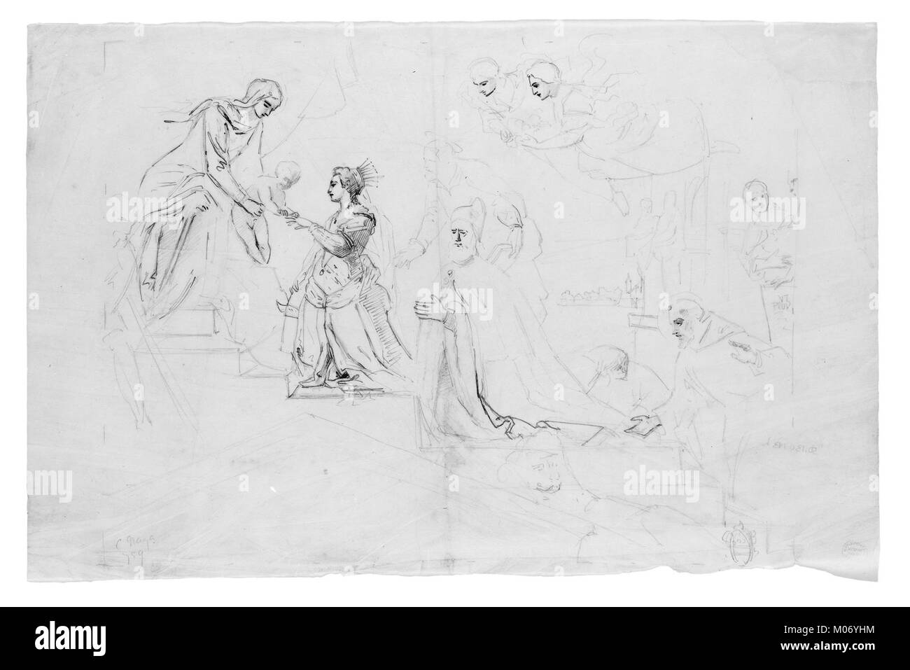 Cette œuvre représente le mariage mystique de membres Catherine, dont le doge Francesco Donato, reflétant le symbolisme religieux et politique en vénitien Banque D'Images