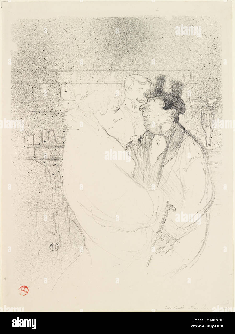 Cette image capture Ida Heath au bar, reflétant le cadre social du periodâ€™ et offrant un aperçu de la vie d’un individu dans le contexte de l’époque. Banque D'Images