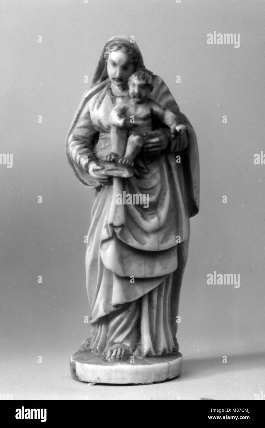 L'illustration représente la Vierge à l'enfant, montrant des images religieuses historiques et le style artistique utilisé dans les illustrations de manuscrits historiques et de livres. Banque D'Images