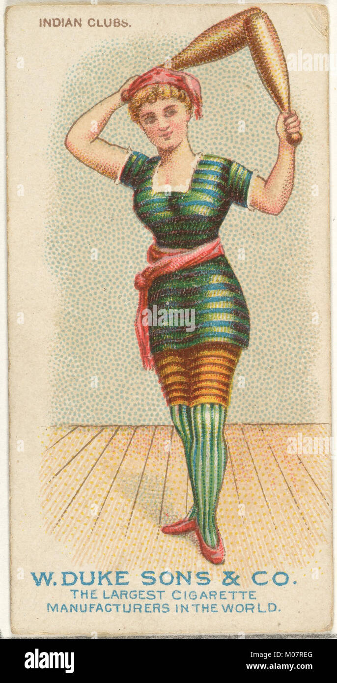 Clubs indiens, à partir de la série d'exercices de gymnastique (N77) pour les cigarettes de marque Duke RENCONTRÉ DP827449 Banque D'Images