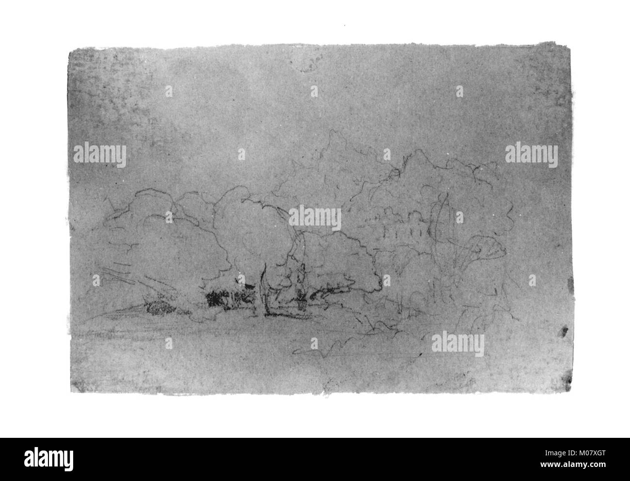 Ce paysage de l'album Cropsey représente des paysages extérieurs sereins, reflétant la beauté naturelle et le style artistique de l'artiste américain du XIXe siècle, et fait partie de la collection MET. Banque D'Images