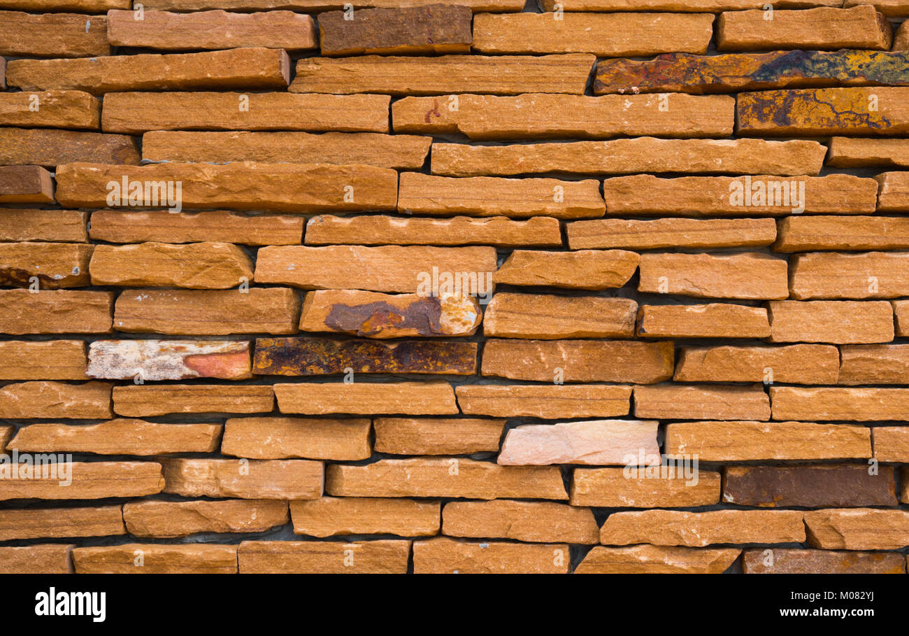 Mur de brique Orange texture background avec l'espace pour le texte Banque D'Images