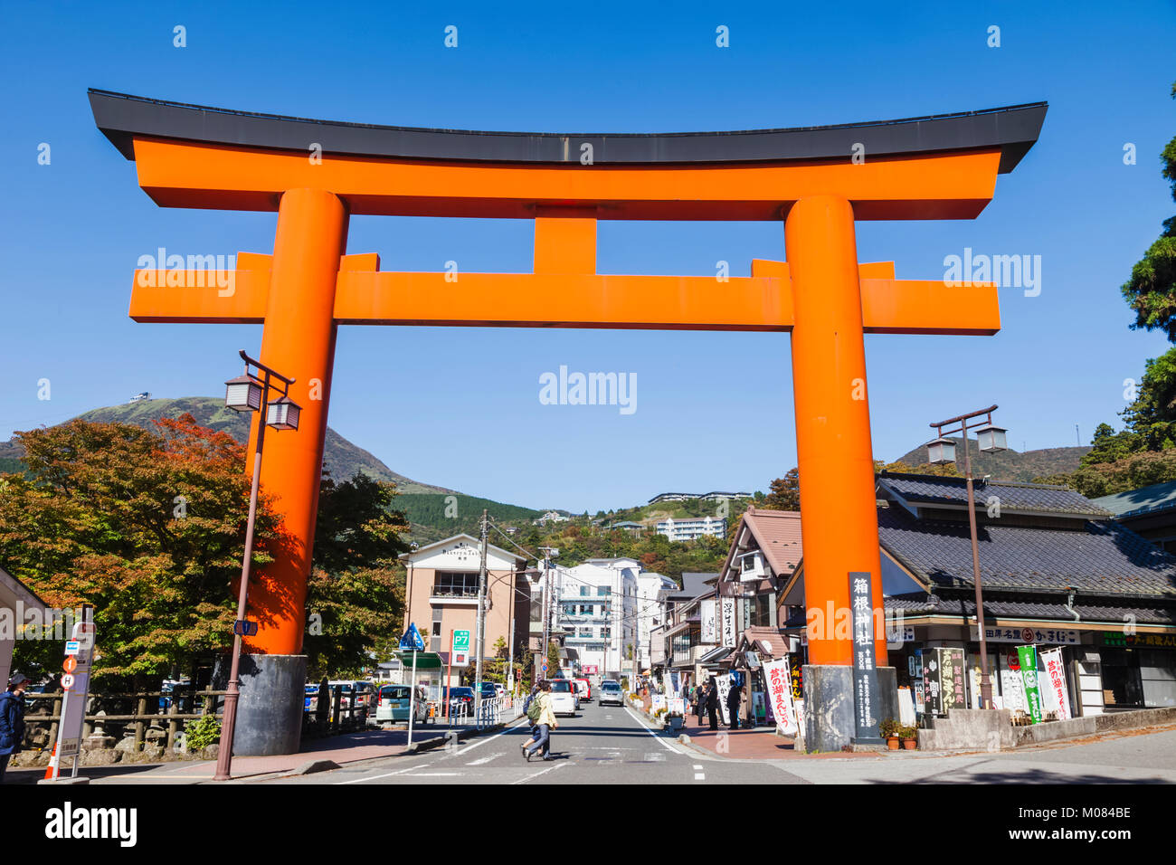 Le Japon, Honshu, Parc National de Fuji-Hakone-Izu, porte d'entrée de la ville d'Hakone Banque D'Images