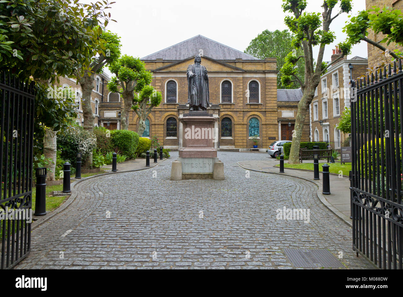 Wesley's Chapel, dans City Road, Londres, UK Banque D'Images