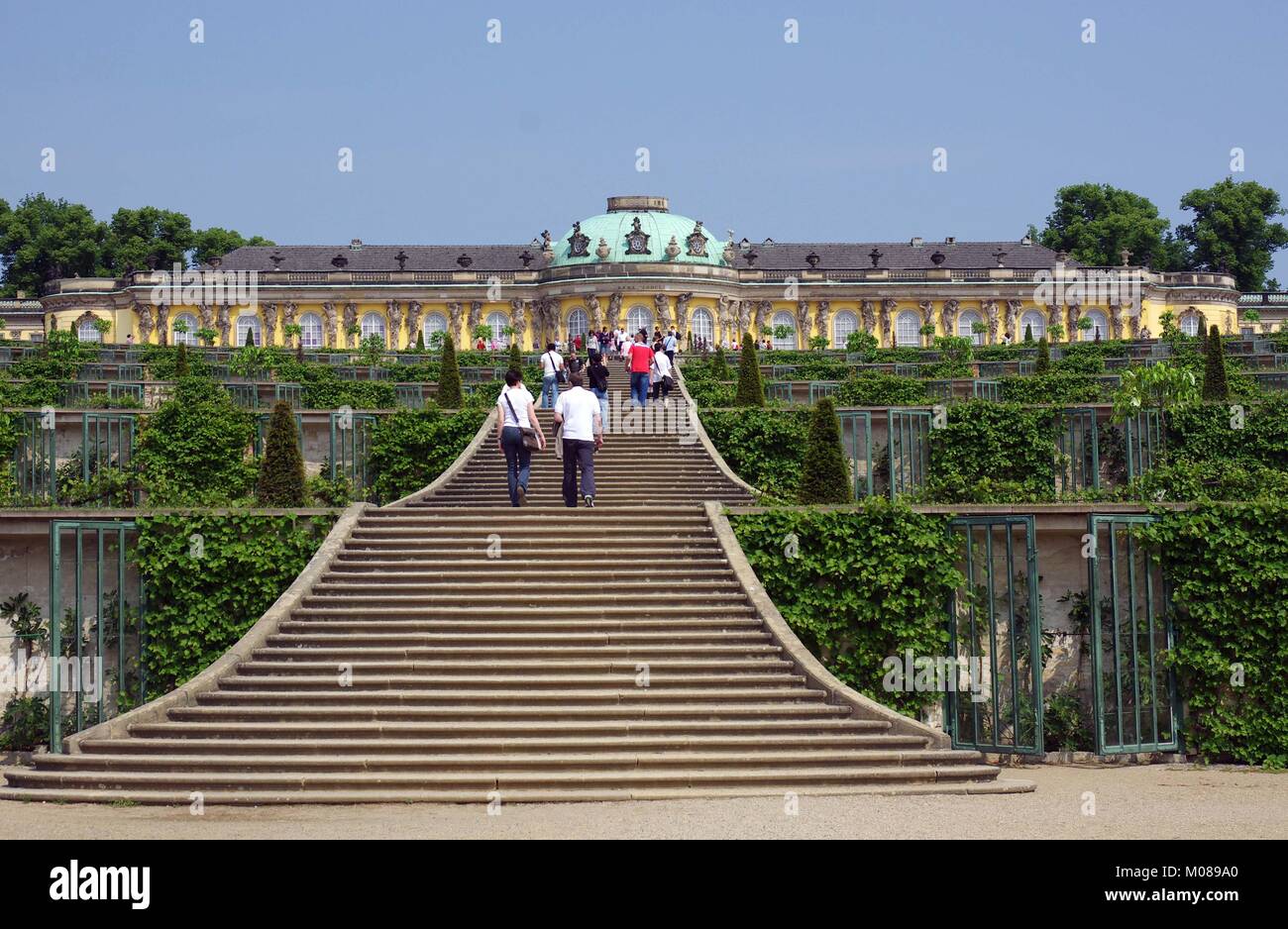 Berlin Potsdam, Allemagne. Palais royal d'été Sanssouci Banque D'Images