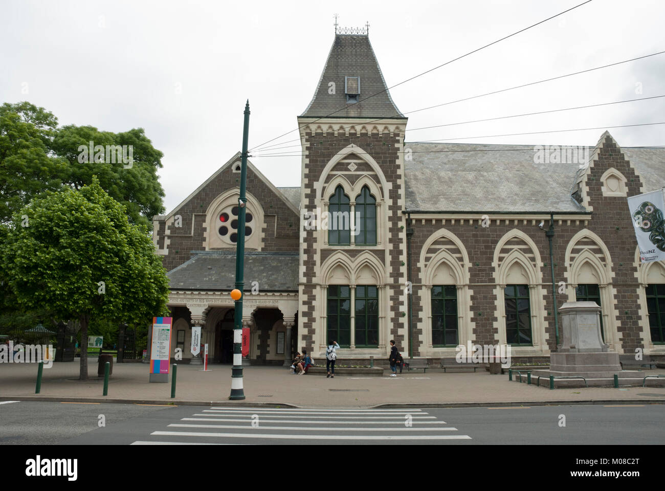Avis de rénovation Cantebury Musée de l'histoire humaine et naturelle, Christchurch, Nouvelle-Zélande Banque D'Images