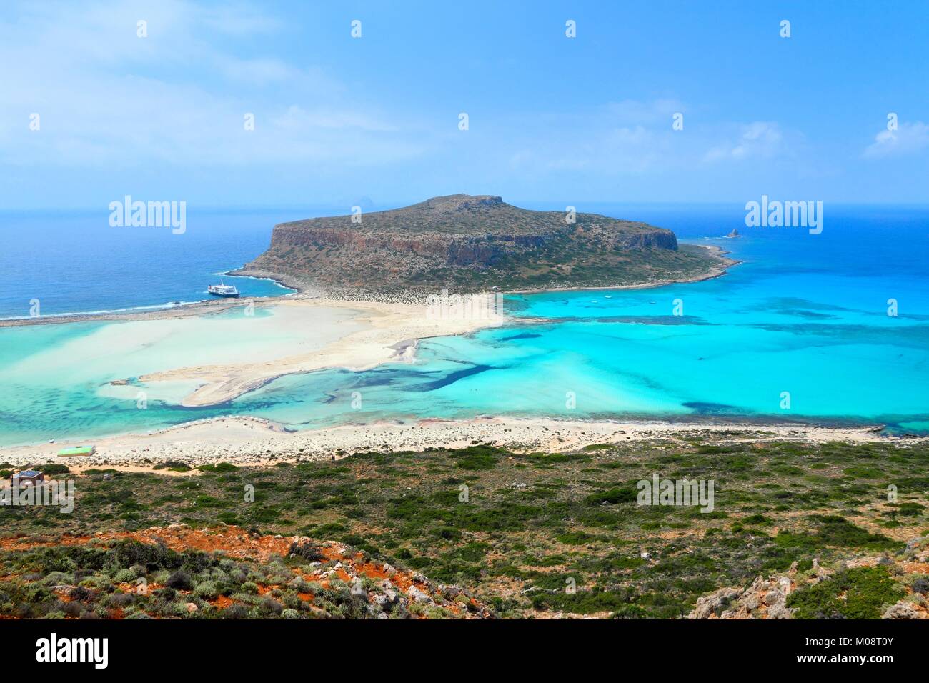 Côte de l'île de Crète en Grèce. Célèbre lagon de Balos. Banque D'Images