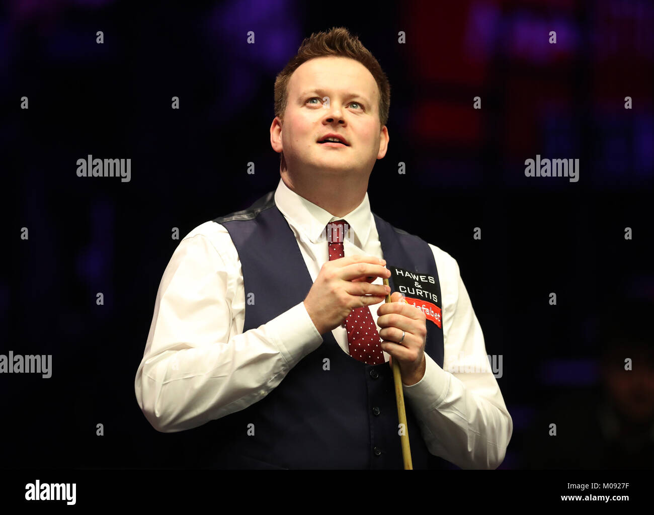 Shaun Murphy lors de la sixième journée des Masters 2018 Dafabet à Alexandra Palace, Londres. Banque D'Images