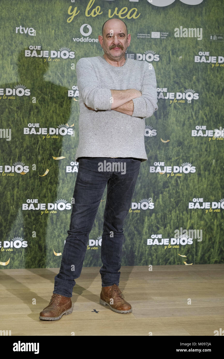 'Que Baje Dios Y Lo Vea' photocall à Urso Hôtel à Madrid comprend : Karra Elejalde Où : Madrid, Espagne Quand : 19 Déc 2017 Crédit : Oscar Gonzalez/WENN.com Banque D'Images