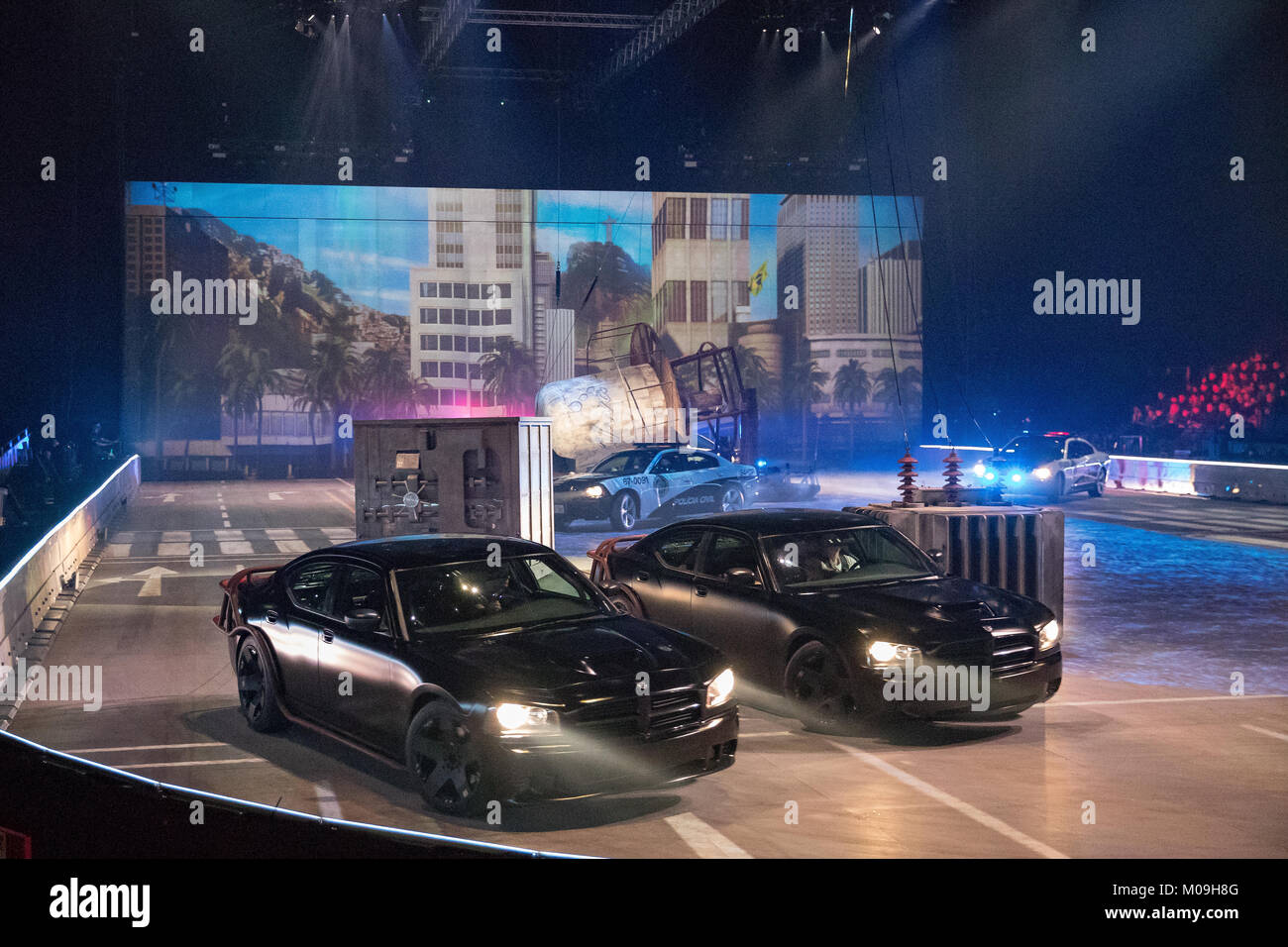 Londres, Royaume-Uni. 19 Jan, 2018. Vivre l'action à la première mondiale de Fast & Furious Live à l'O2 Arena de Londres, Angleterre, le 19 janvier 2018. Crédit : Jason Richardson/Alamy Live News Banque D'Images