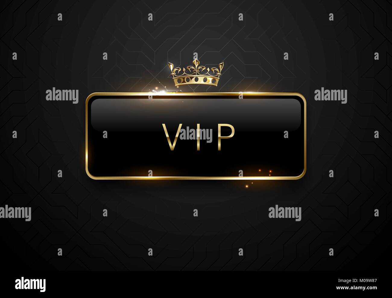 Black Label Vip avec cadre doré d'étincelles et de couronne sur fond noir. Modèle premium sombre. Vector illustration Illustration de Vecteur