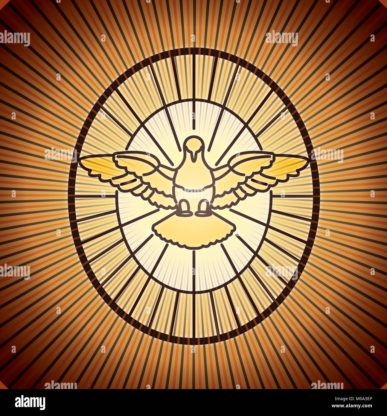 Symbole de l'Esprit Saint, Saint Pierre, à Rome, à l'élaboration graphique, illustration Illustration de Vecteur