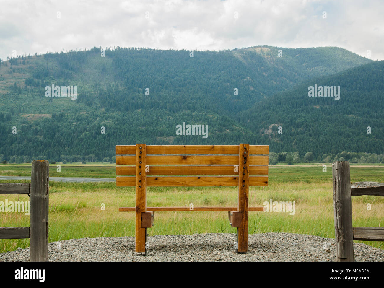 Banc du parc national de la réserve naturelle de Kootenai Banque D'Images