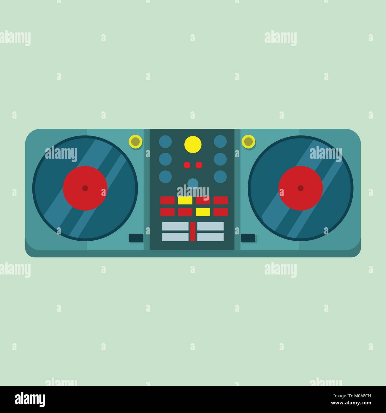Platine DJ Set Live Vector Illustration Graphic Design Illustration de Vecteur