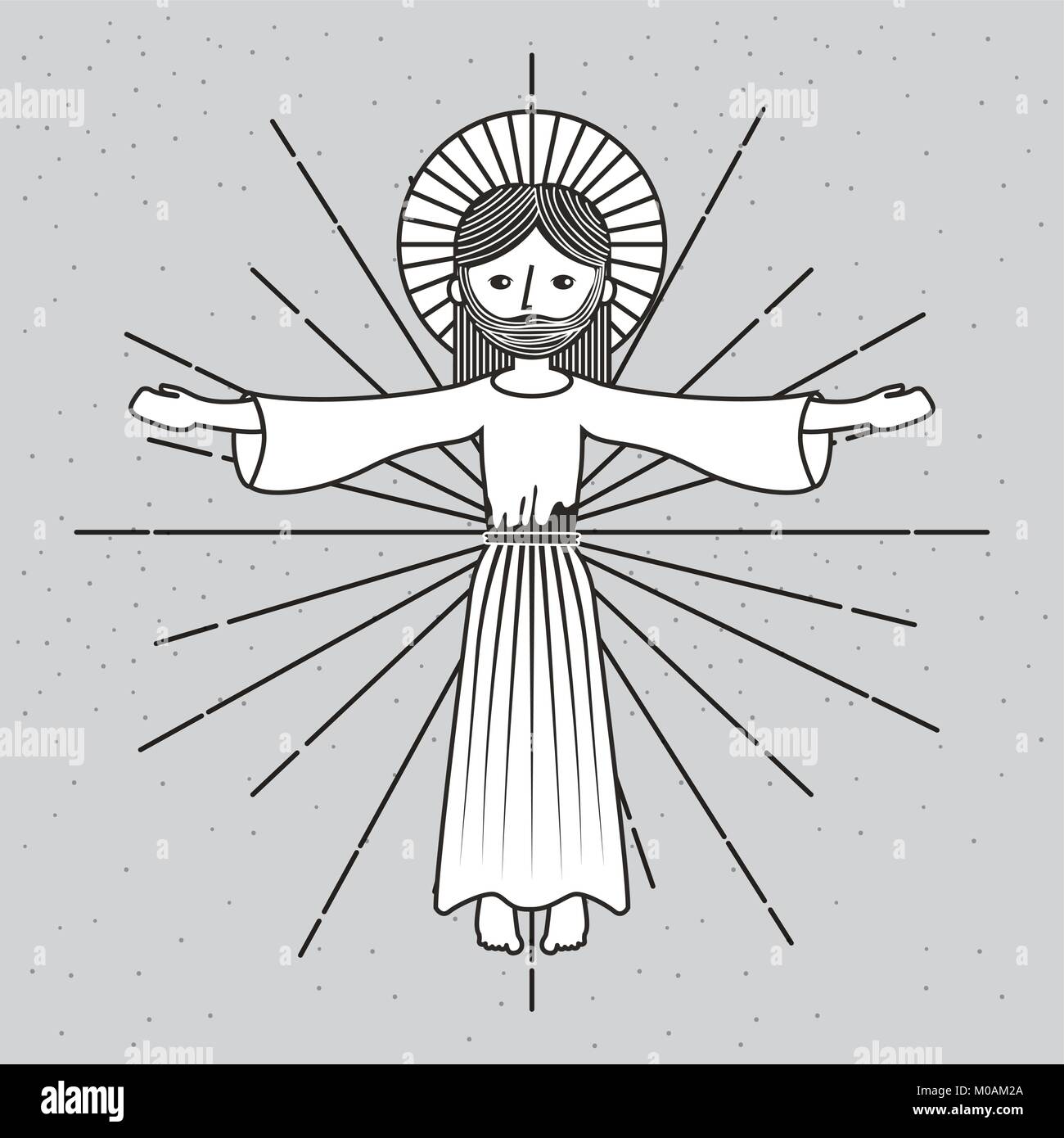Jésus Christ de l ascension   la main libre Stock