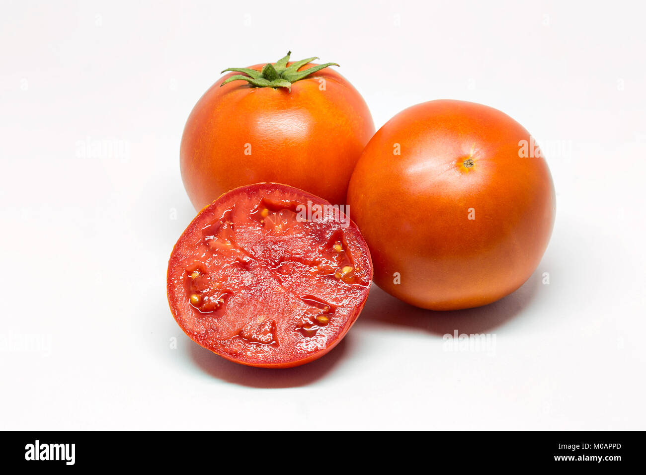 Rouge tomate F1 hybride type de durée indéterminée Banque D'Images