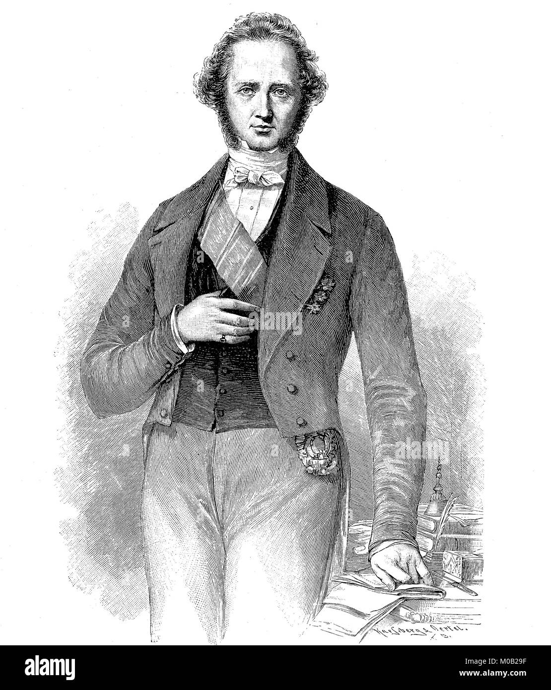 Henry John Temple, 3e vicomte Palmerston, Octobre 20, 1784 - Octobre 18, 1865, était un homme d'État britannique et le premier ministre, l'amélioration numérique reproduction d'une estampe originale de 1880 Banque D'Images