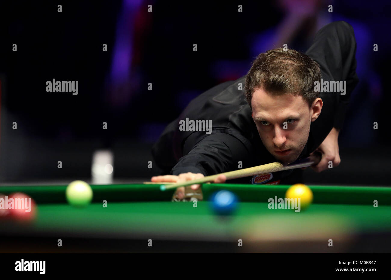 Judd Trump en action au cours de la journée sept 2018 Dafabet Masters à Alexandra Palace, Londres. Banque D'Images