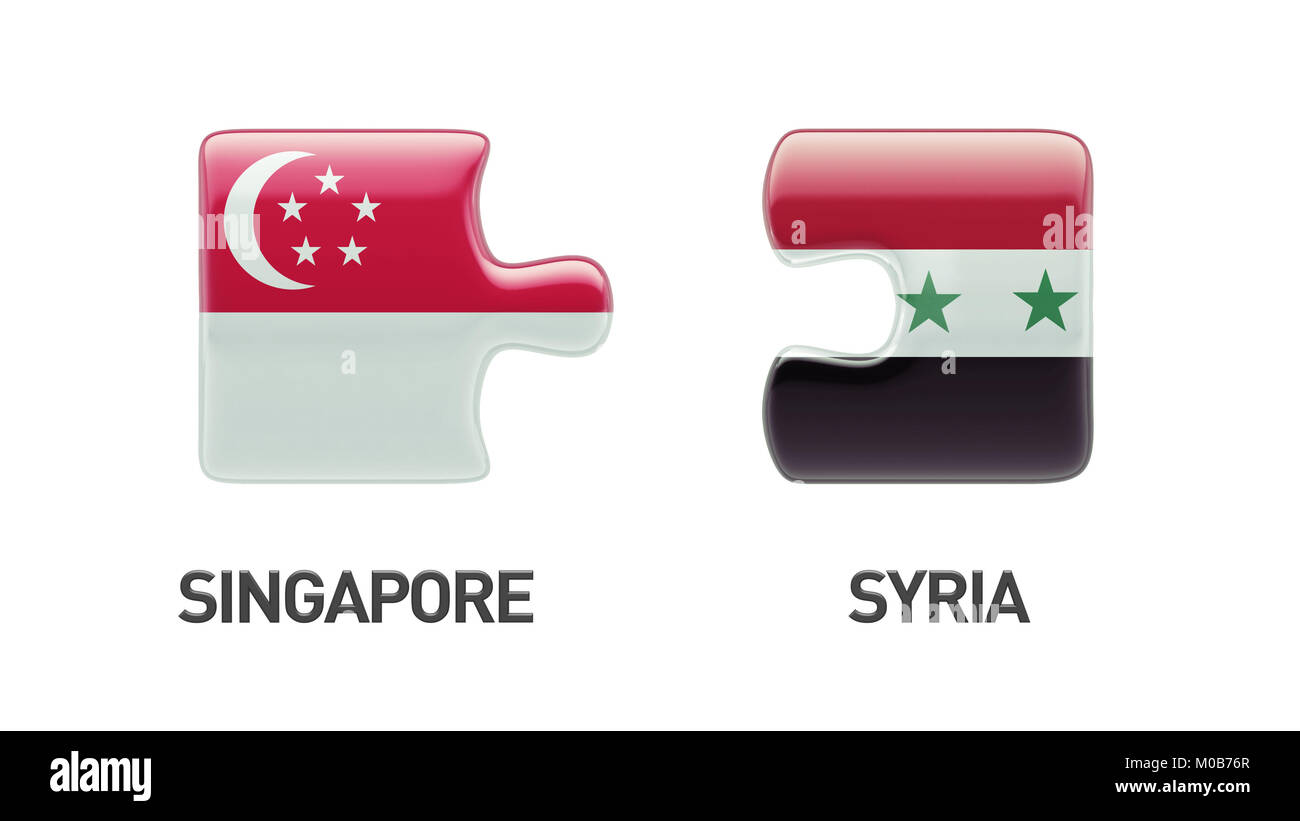 Singapour Syrie Concept Puzzle haute résolution Banque D'Images