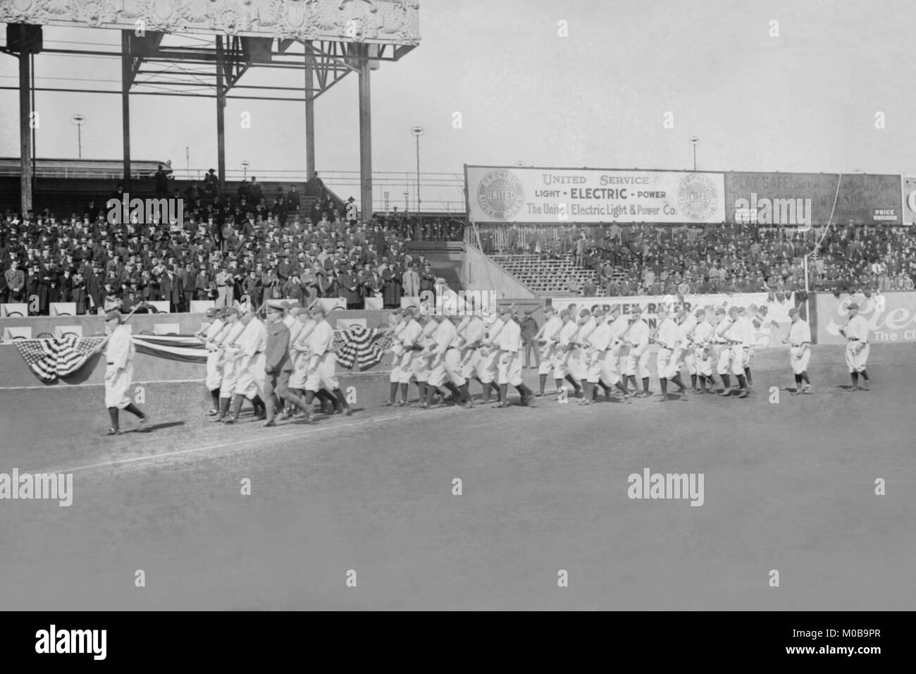 Troupe de joueurs de base-ball Banque D'Images