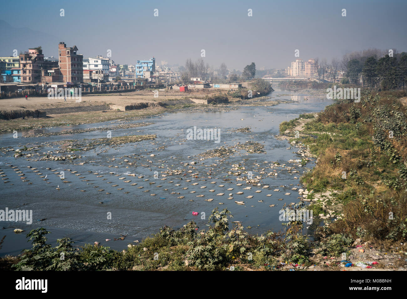 Rivière Manohara, Katmandou, Népal, Asie. Banque D'Images
