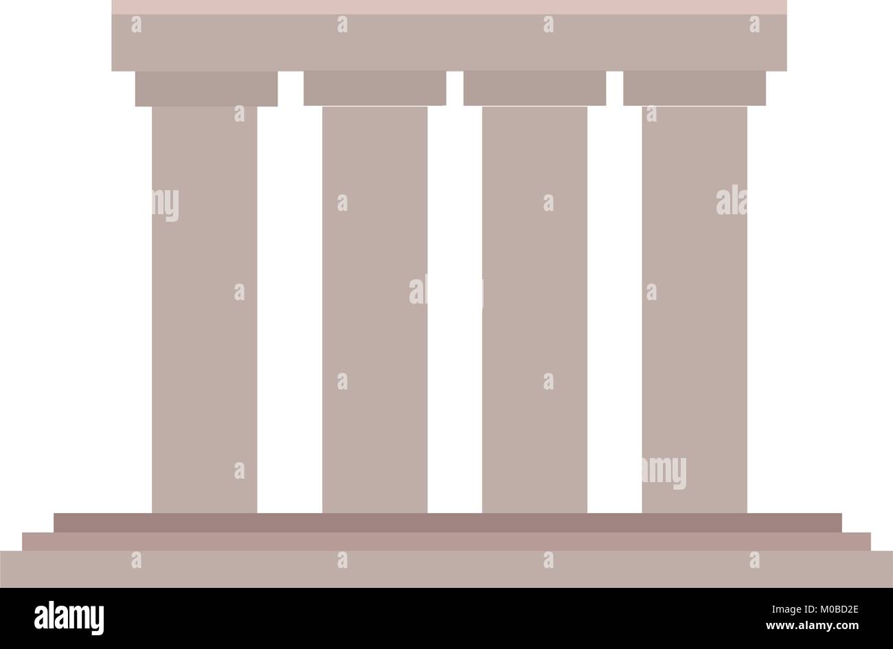 Les colonnes du bâtiment grec Illustration de Vecteur