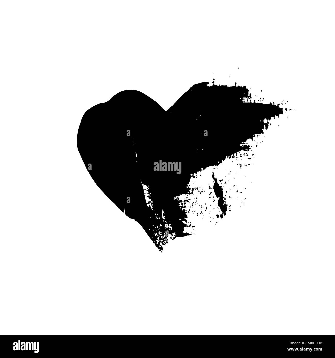 Grunge cœur. Valentine day imprimer. Vector illustration Illustration de Vecteur Grunge cœur. Valentine day imprimer. Vector illustration Illustration de Vecteur