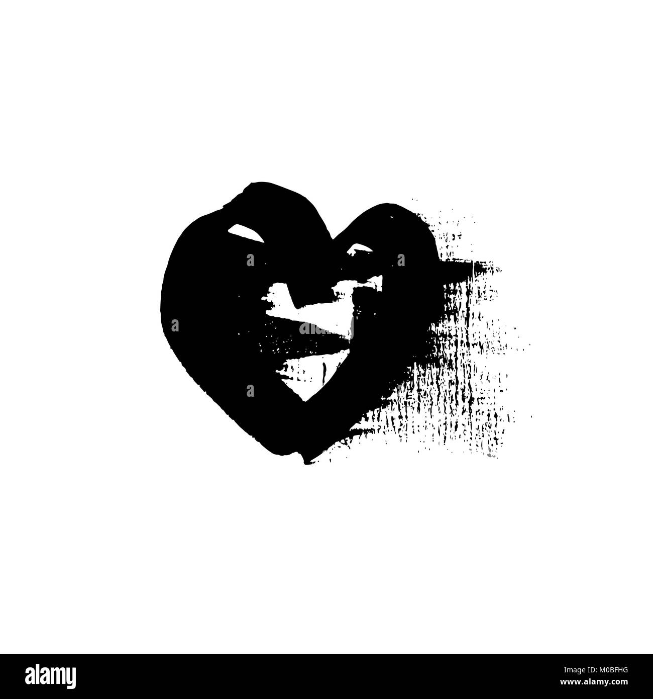 Grunge cœur. Valentine day imprimer. Vector illustration Illustration de Vecteur Grunge cœur. Valentine day imprimer. Vector illustration Illustration de Vecteur