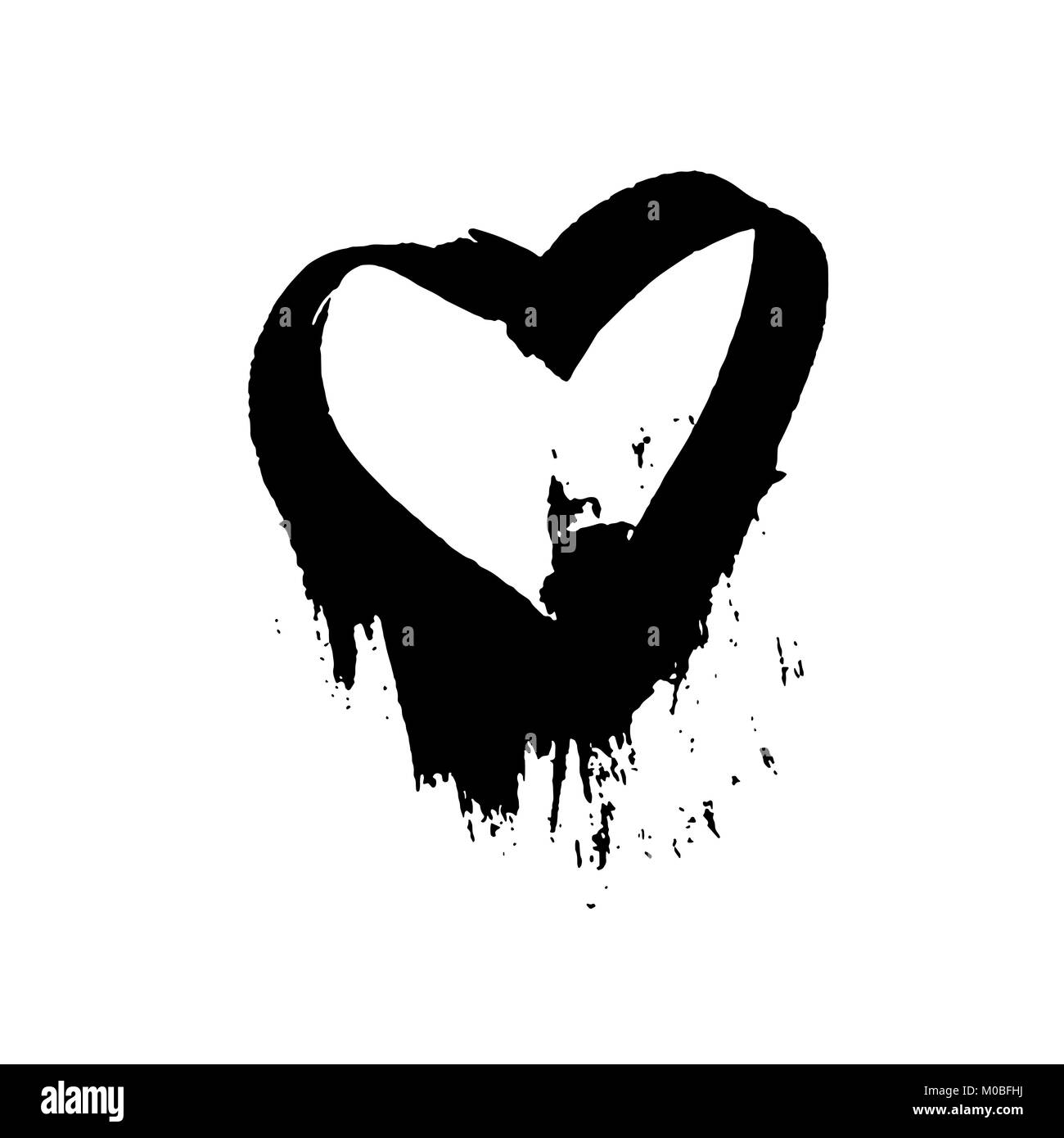 Grunge cœur. Valentine day imprimer. Vector illustration Illustration de Vecteur Grunge cœur. Valentine day imprimer. Vector illustration Illustration de Vecteur