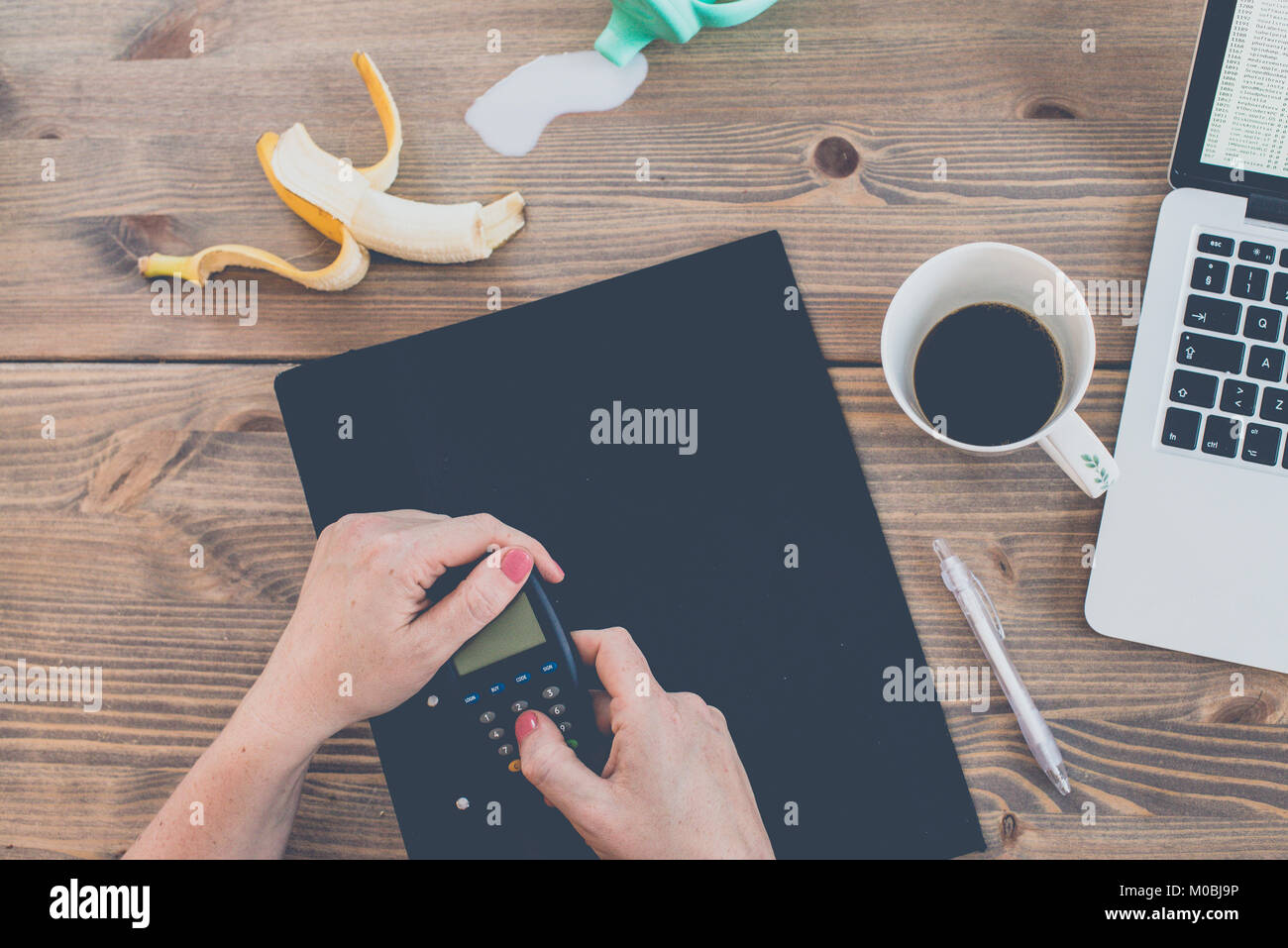Travailler à la maison tout en prenant soin des enfants. Banque D'Images Travailler à la maison tout en prenant soin des enfants. Banque D'Images