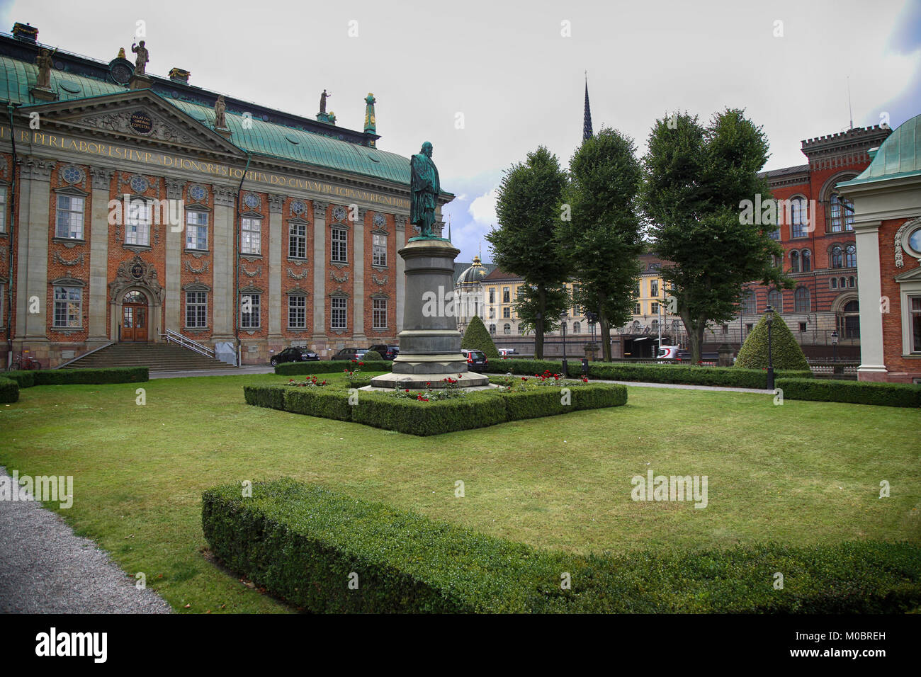 STOCKHOLM, Suède - le 19 août 2016 : voir sur le monument d'Axel Oxenstierna, Lord High Chancellor de la Suède situé dans Riddarhuset , Stockholm, Suède o Banque D'Images