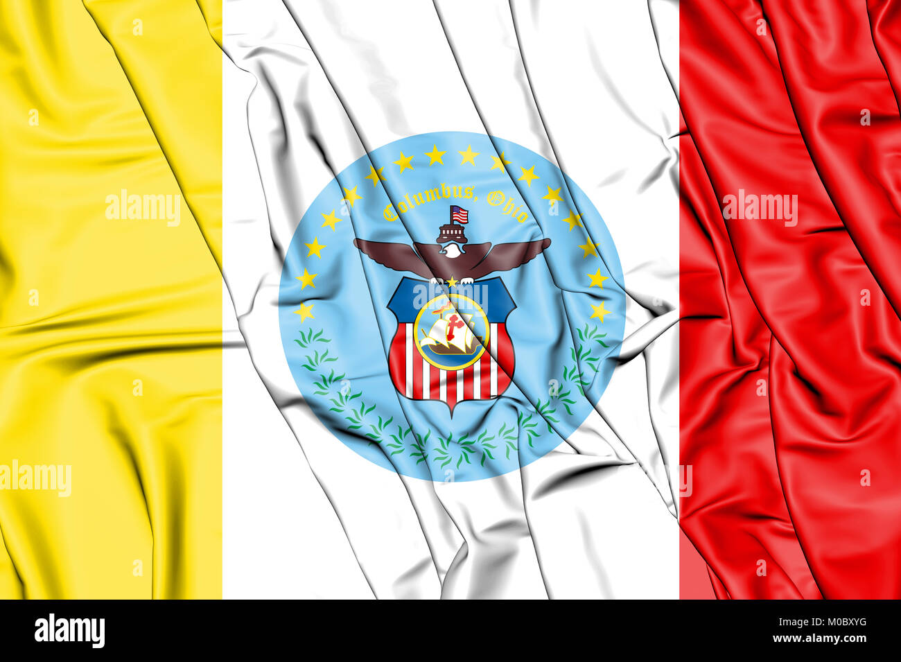 Pavillon 3D de Columbus (Ohio), USA. 3D Illustration. Banque D'Images