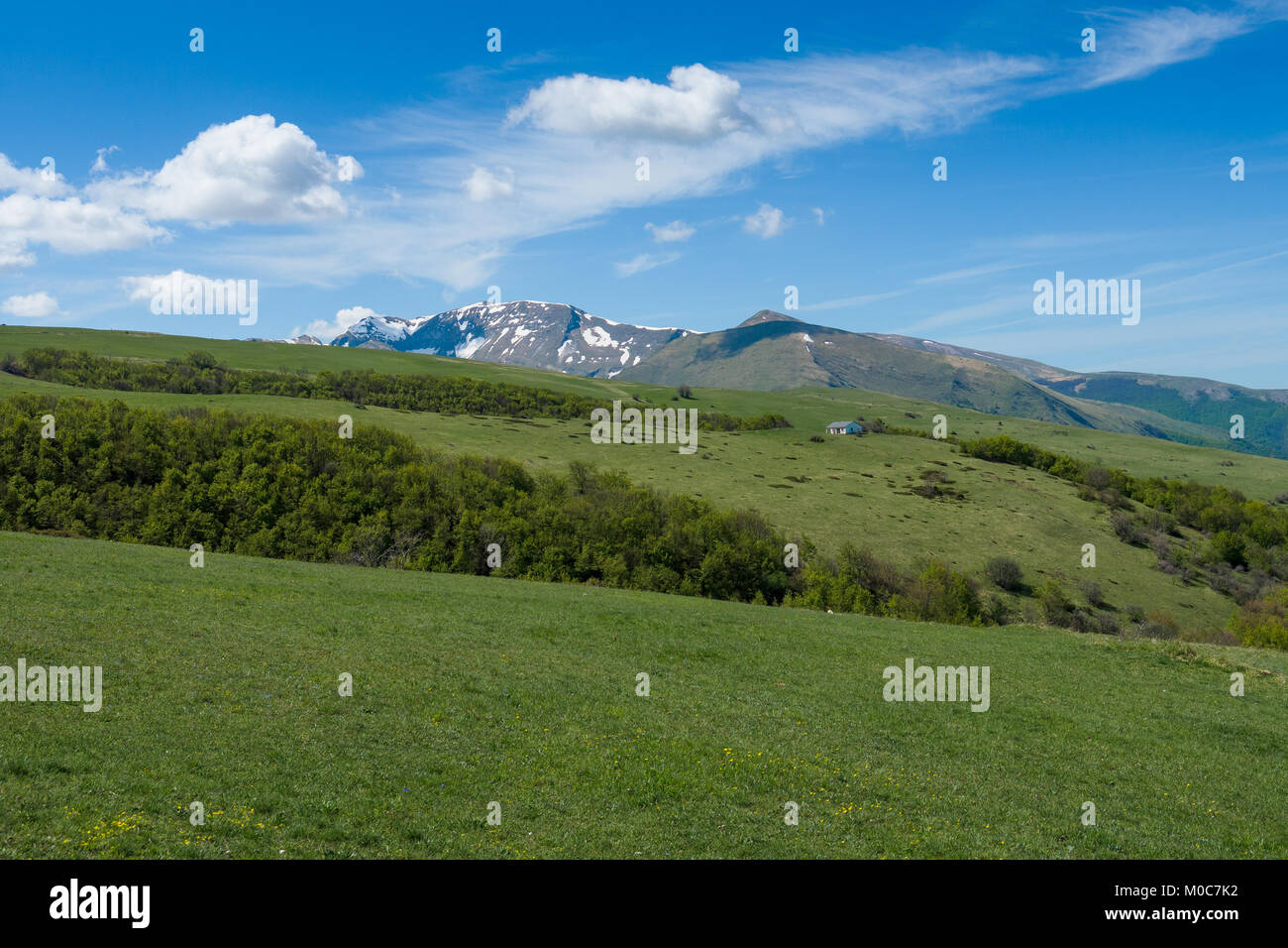Panorama de montagnes des Apennins. Italie Banque D'Images