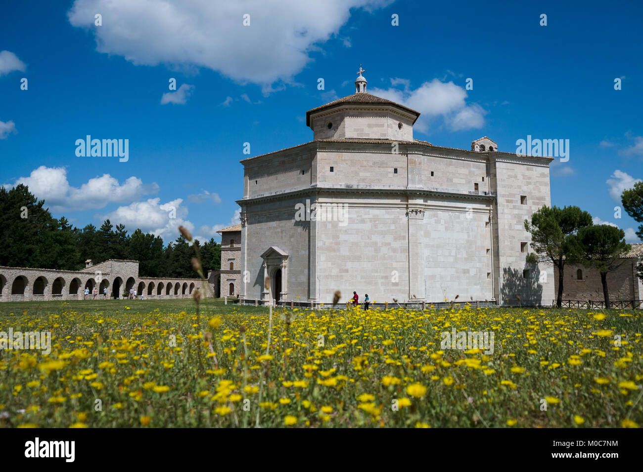 Sanctuaire de Macereto, chapelle de style renaissance dans la région des Marches, Italie Banque D'Images