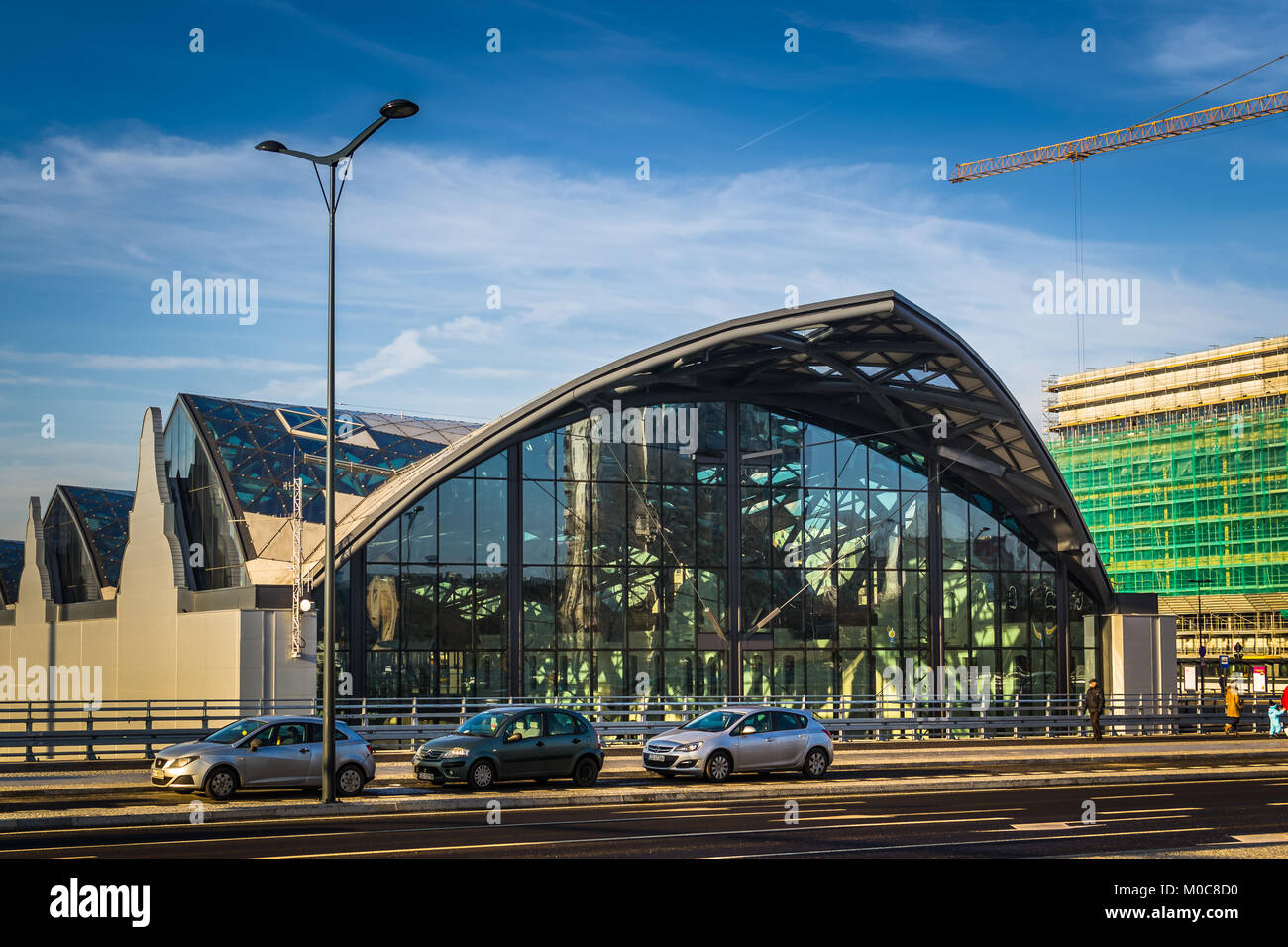 La construction de la gare dans la ville de Lodz, Pologne Banque D'Images