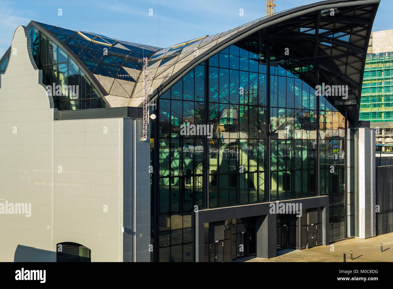 La construction de la gare dans la ville de Lodz, Pologne Banque D'Images