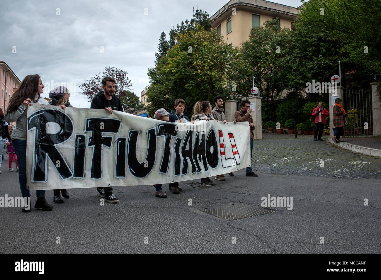 Les gens protestent contre la pollution Banque D'Images