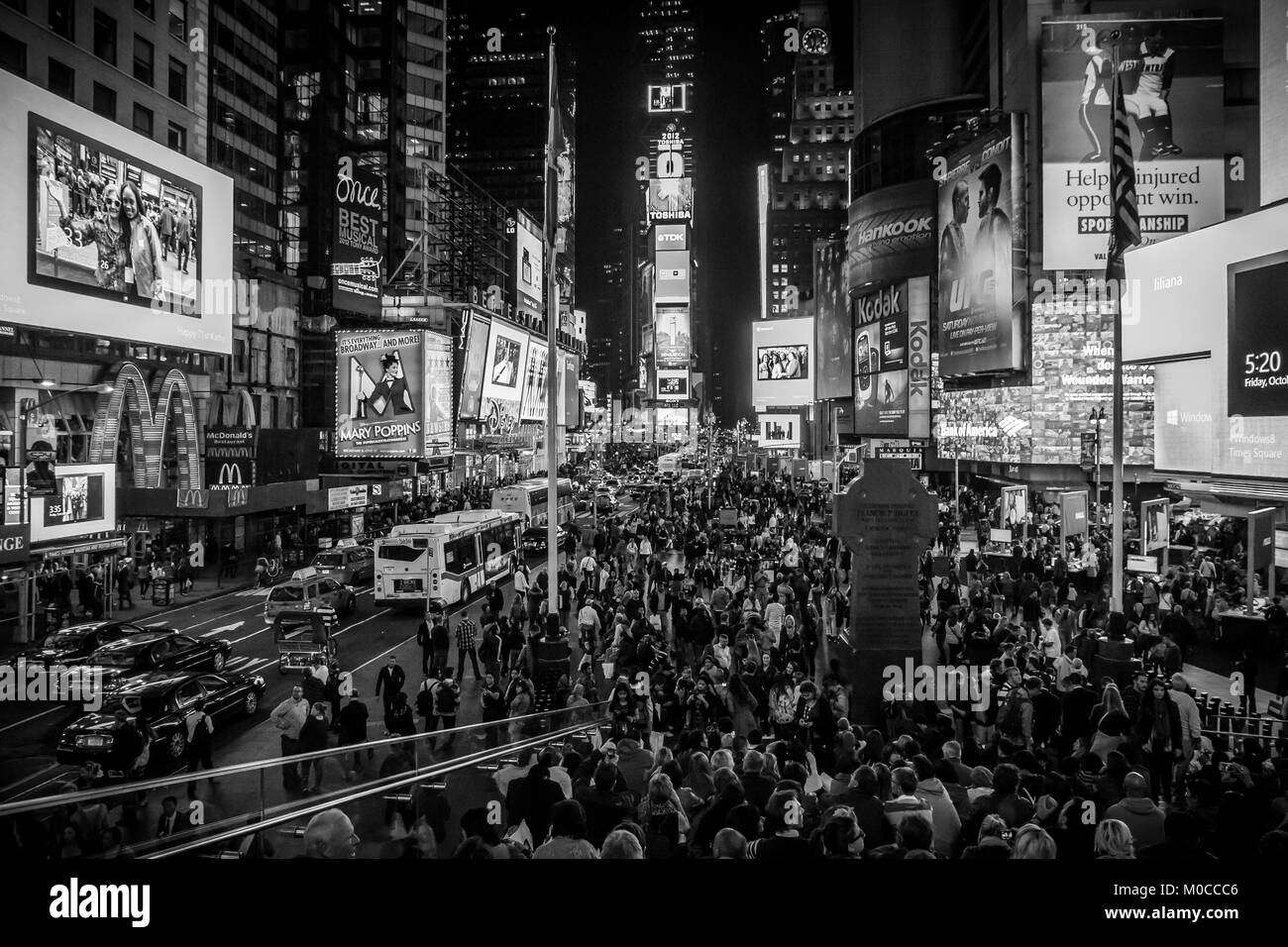 Une soirée photo de Time Square à New York. Banque D'Images