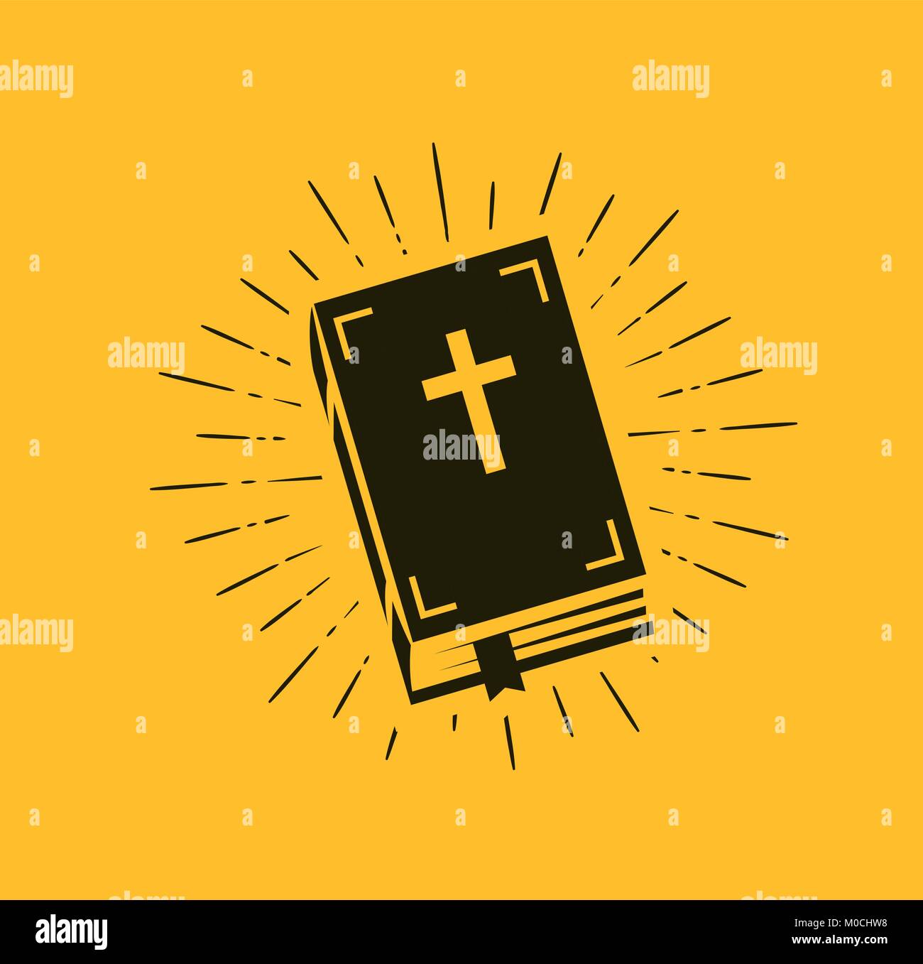 Sainte Bible symbole. Le culte, l'église, icône de psaume. Vector illustration Illustration de Vecteur