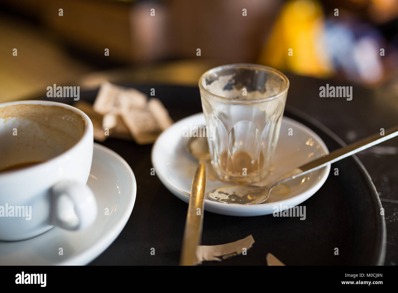 Verre de café vide Banque D'Images