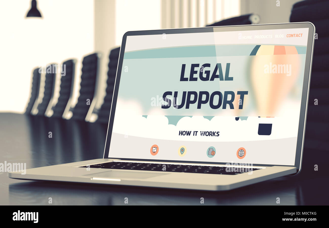 Concept de soutien juridique sur l'écran du portable. 3D. Banque D'Images