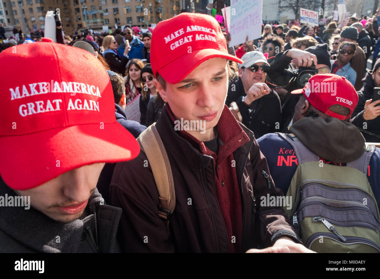 Marche des femmes à New York 2018 Banque D'Images