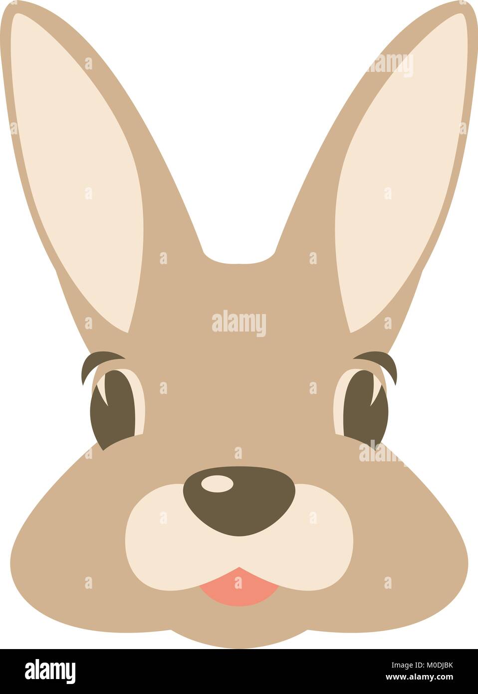 Face lapin lièvre vector illustration style plat recto Illustration de Vecteur Face lapin lièvre vector illustration style plat recto Illustration de Vecteur