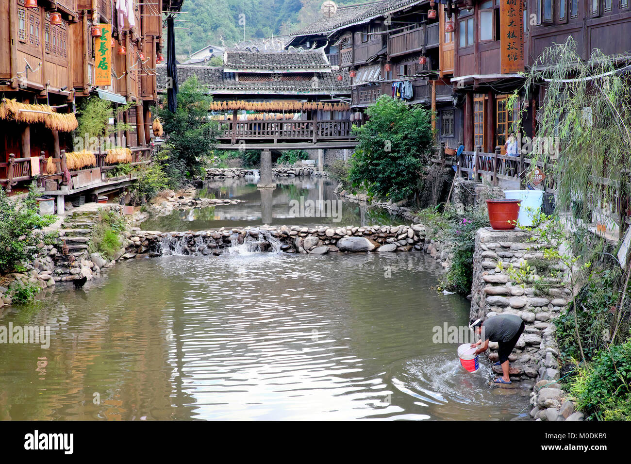 Village Zhaoxing Liping, comté, province de Guizhou, Chine Banque D'Images