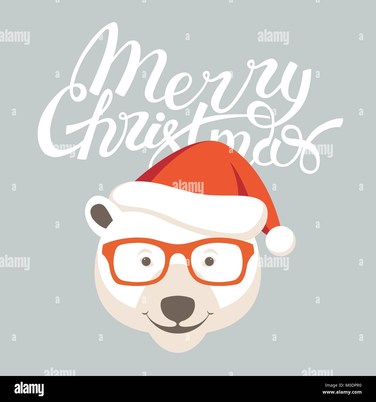 Joyeux noël bonne année carte ours style télévision illustration vectorielle Illustration de Vecteur