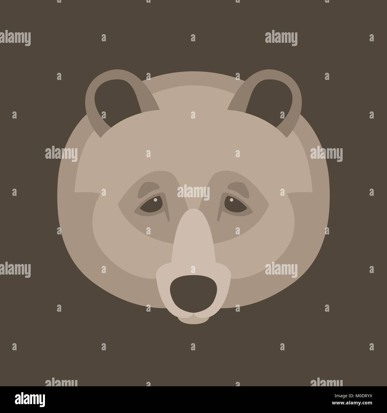 Face plate de l'ours avant d'illustration vectorielle de style Illustration de Vecteur