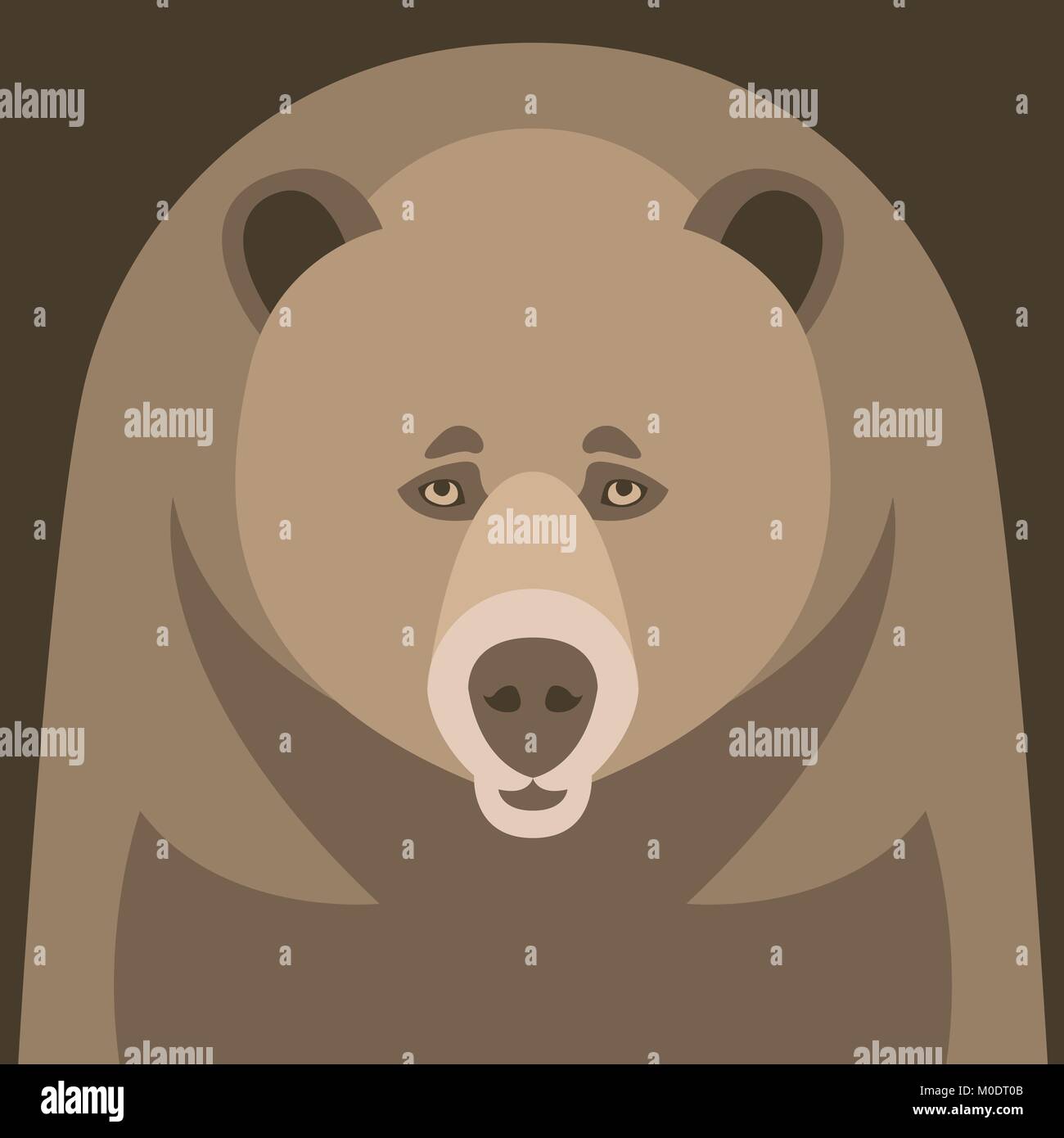 Face plate de l'ours avant d'illustration vectorielle de style Illustration de Vecteur