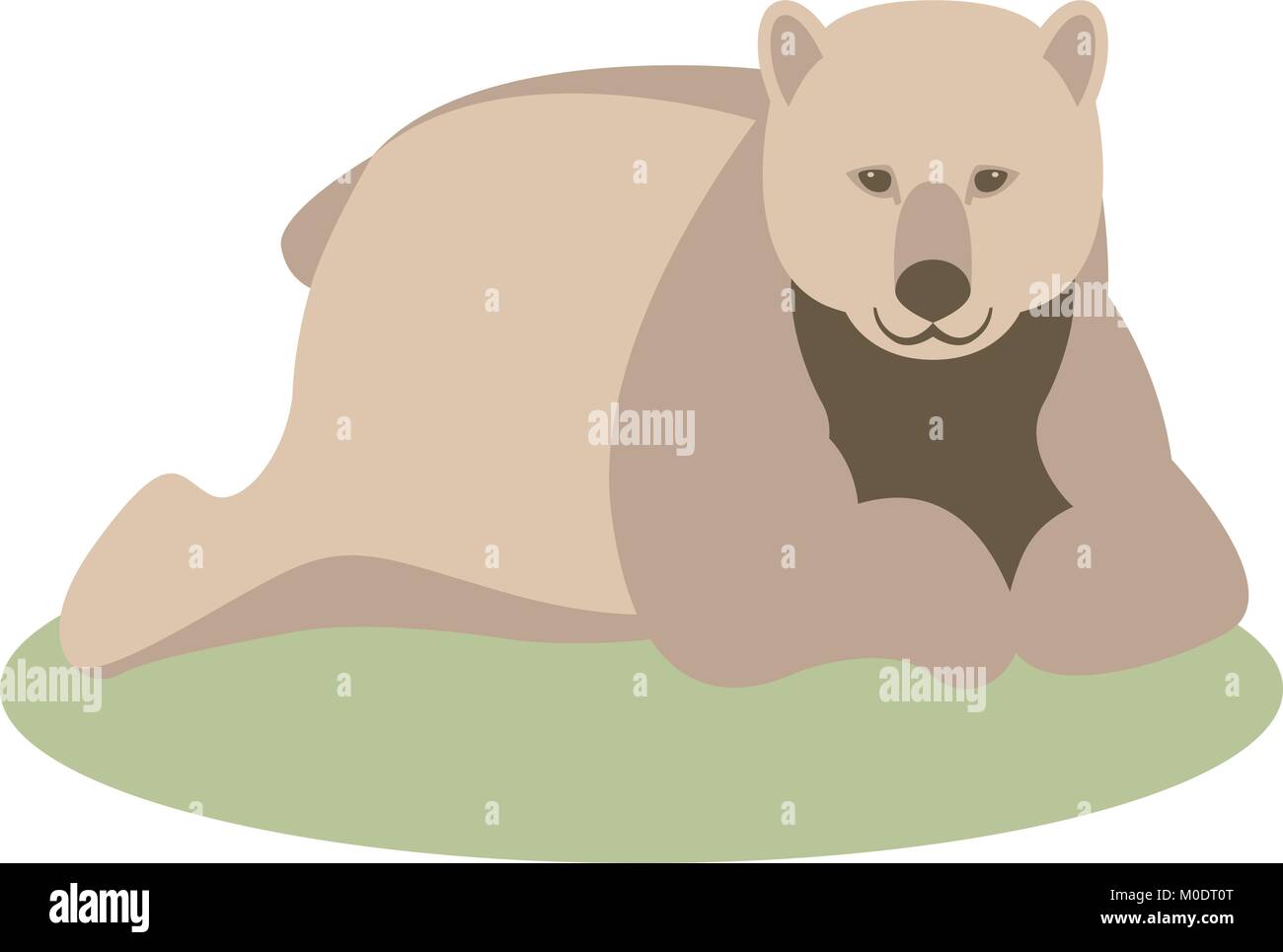 Plat à l'illustration vectorielle de l'ours Illustration de Vecteur