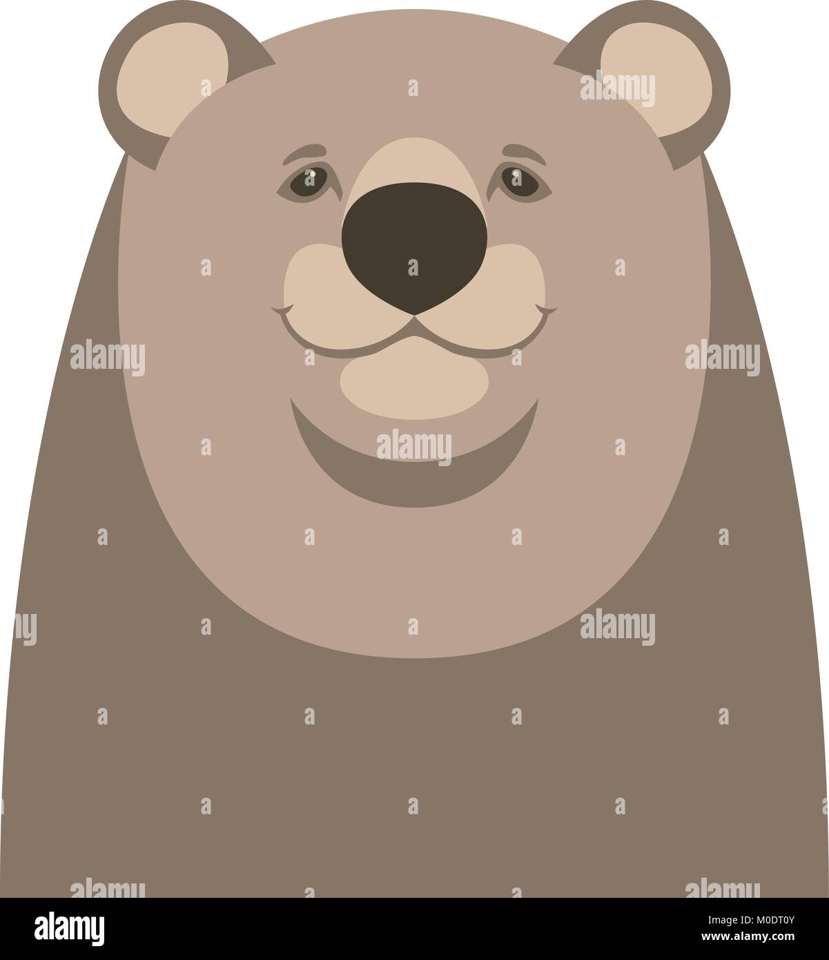 Face plate de l'ours avant d'illustration vectorielle de style Illustration de Vecteur